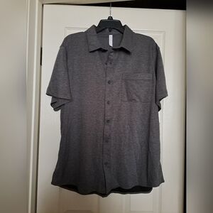 Men's Gray Short Sleeve Shirt